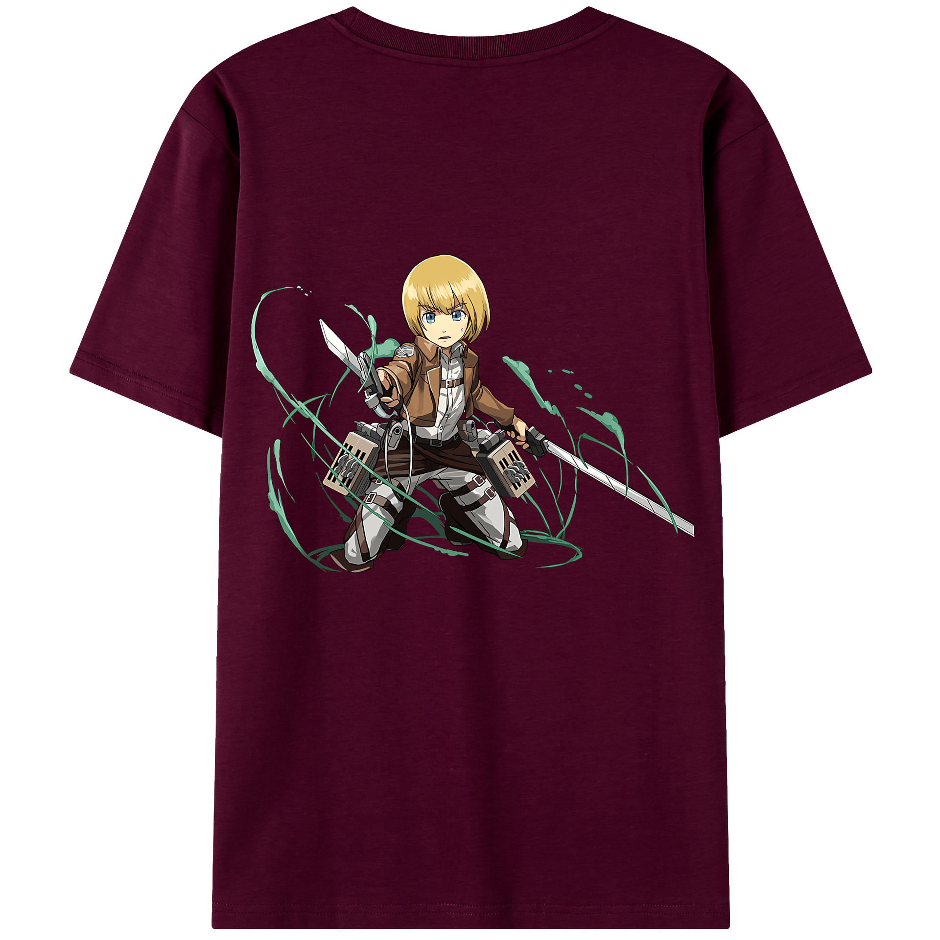 （画像用） 進撃の巨人 アルミン·アルレルト Attack on Titan Armin Arlert レディース半袖Tシャツ(バックプリント)